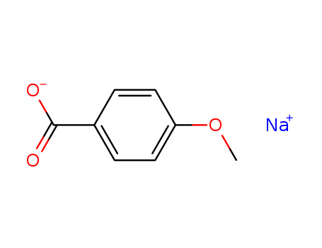 536-45-8,4-METHOXYBENZOIC ACID SODIUM SALT,Benzoicacid, 4-methoxy-, sodium salt (9CI); p-Anisic acid, sodium salt (8CI);4-Methoxybenzoic acid sodium salt; Sodium 4-anisate; Sodium 4-methoxybenzoate;Sodium p-anisate; Sodium p-anisoate; Sodium p-methoxybenzoate; p-Methoxybenzoicacid sodium salt