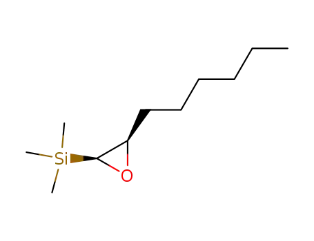 Molecular Structure of 62427-11-6 (Silane, (3-hexyloxiranyl)trimethyl-, cis-)