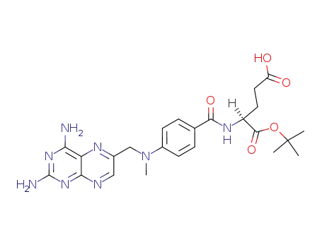 Molecular Structure of 79640-70-3 (L-Glutamic acid,
N-[4-[[(2,4-diamino-6-pteridinyl)methyl]methylamino]benzoyl]-,
1-(1,1-dimethylethyl) ester)