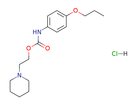 2-piperidin-1-ium-1-ylethyl N-(4-propoxyphenyl)carbamate chloride