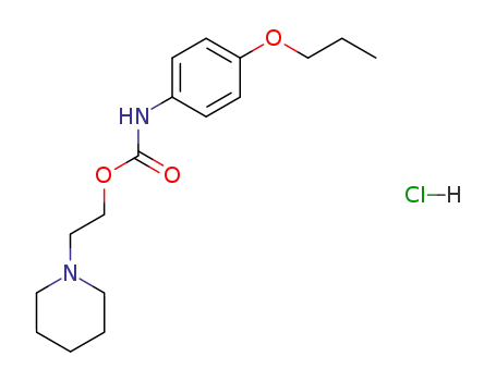 Molecular Structure of 55792-12-6 (1-(2-{[(4-propoxyphenyl)carbamoyl]oxy}ethyl)piperidinium chloride)
