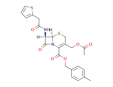 (6R,7R)-3-Acetoxymethyl-8-oxo-7-(2-thiophen-2-yl-acetylamino)-5-thia-1-aza-bicyclo[4.2.0]oct-2-ene-2-carboxylic acid 4-methyl-benzyl ester