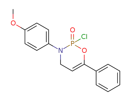 2-Chloro-3-(4-methoxy-phenyl)-6-phenyl-3,4-dihydro-[1,3,2]oxazaphosphinine 2-oxide