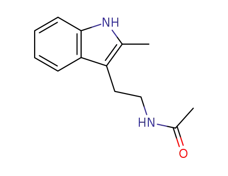 Molecular Structure of 39760-01-5 (Acetamide, N-[2-(2-methyl-1H-indol-3-yl)ethyl]-)
