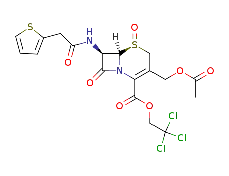 2,2,2-trichloroethyl (1S,6R,7R)-3-acetoxymethyl-7-(thien-2-ylacetamido)ceph-3-em-4-carboxylate 1-oxide