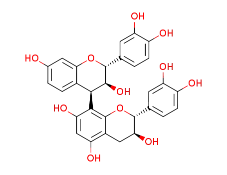 (2R,3S,4R)-2,3-trans-3,4-cis-3,3',4',7-tetrahydroxy-4-<(2R,3S)-2,3-trans-3,3',4',5,7-pentahydroxyflavan-8-yl>flavan