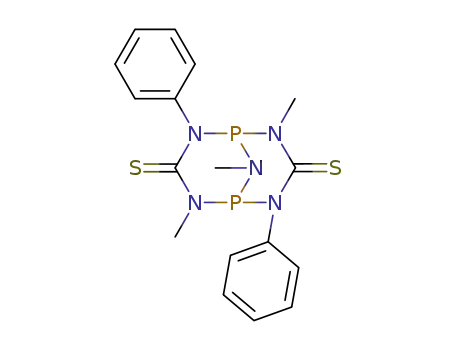 2,6,9-Trimethyl-4,8-diphenyl-2,4,6,8,9-pentaaza-1,5-diphospha-bicyclo[3.3.1]nonane-3,7-dithione