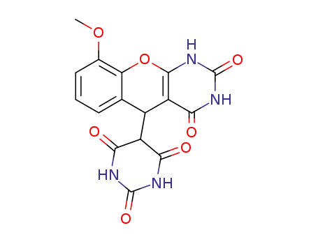 1,5-Dihydro-9-methoxy-5-<5'-pyrimidine-2',4',6'(1'H,3'H,5'H)-trionyl>-2H-chromeno<2,3-d>pyrimidine-2,4(1H,3H)-dione