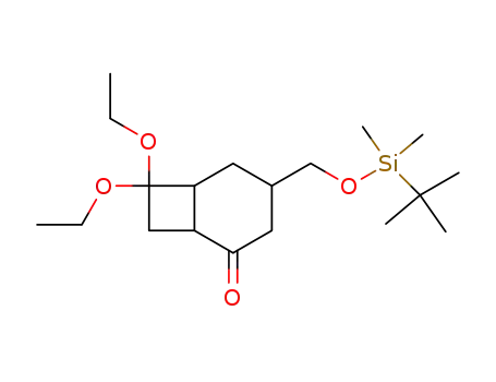4-<<<(1,1-dimethylethyl)dimethylsilyl>oxy>methyl>-7,7-diethoxybicyclo<4.2.0>octane-2-one