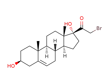 21-bromo-3β,17α-dihydroxy-5-pregnen-20-one