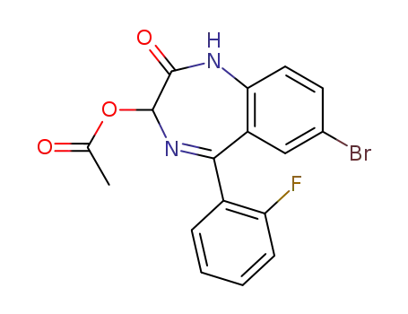 Acetic acid 7-bromo-5-(2-fluoro-phenyl)-2-oxo-2,3-dihydro-1H-benzo[e][1,4]diazepin-3-yl ester