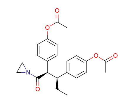 (2R*,3S*)-1-<2,3-bis(4-acetoxyphenyl)-1-pentanoyl>aziridine
