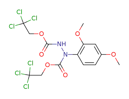 Molecular Structure of 148678-89-1 (1,2-Hydrazinedicarboxylic acid, 1-(2,4-dimethoxyphenyl)-,
bis(2,2,2-trichloroethyl) ester)