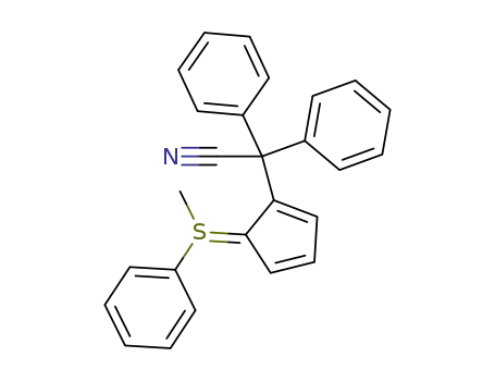 1-(Cyandiphenylmethyl)-2-(methylphenylsulfonio)cyclopentadienid