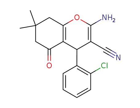 2-amino-4-(2-chlorophenyl)-5,6,7,8-tetrahydro-7,7-dimethyl-5-oxo-4H-chromene-3-carbonitrile