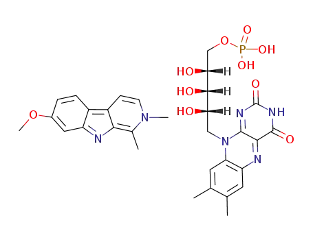 Phosphoric acid mono-[(2R,3S,4S)-5-(7,8-dimethyl-2,4-dioxo-3,4-dihydro-2H-benzo[g]pteridin-10-yl)-2,3,4-trihydroxy-pentyl] ester; compound with 7-methoxy-1,2-dimethyl-2H-β-carboline