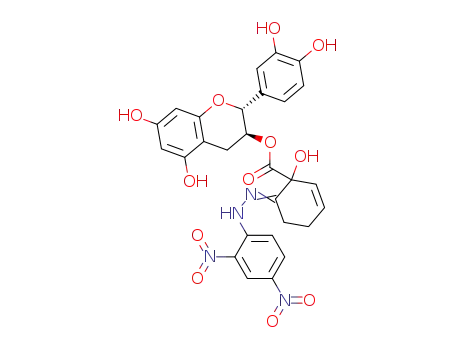 6-[(2,4-Dinitro-phenyl)-hydrazono]-1-hydroxy-cyclohex-2-enecarboxylic acid (2R,3S)-2-(3,4-dihydroxy-phenyl)-5,7-dihydroxy-chroman-3-yl ester