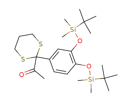 1-<3,4-di-(t-butyldimethylsilyloxy)-phenyl>-1-oxo-propanone-1,3-propylenedithioacetal