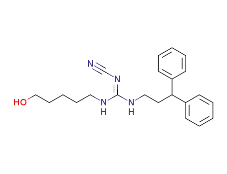 N-cyano-N'-(3,3-diphenylpropyl)-N''-(5-hydroxypentyl)guanidine
