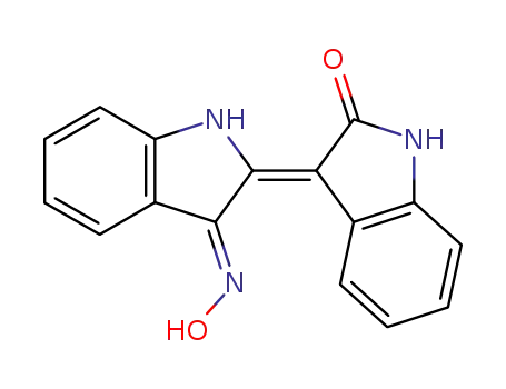 Molecular Structure of 667463-82-3 (2H-Indol-2-one,
3-[(3E)-1,3-dihydro-3-(hydroxyimino)-2H-indol-2-ylidene]-1,3-dihydro-,
(3Z)-)