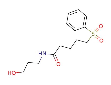 5-Benzenesulfonyl-pentanoic acid (3-hydroxy-propyl)-amide