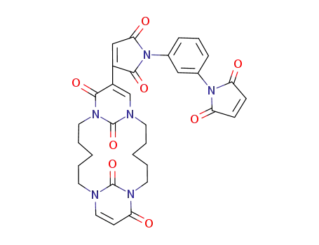 9-{1-[3-(2,5-Dioxo-2,5-dihydro-pyrrol-1-yl)-phenyl]-2,5-dioxo-2,5-dihydro-1H-pyrrol-3-yl}-1,7,11,17-tetraaza-tricyclo[15.3.1.17,11]docosa-9,19-diene-8,18,21,22-tetraone