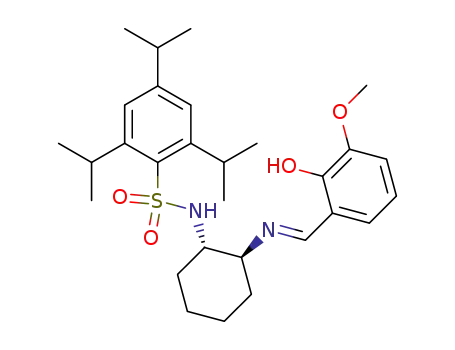 N-((1S,2S)-2-{[1-(2-Hydroxy-3-methoxy-phenyl)-meth-(E)-ylidene]-amino}-cyclohexyl)-2,4,6-triisopropyl-benzenesulfonamide