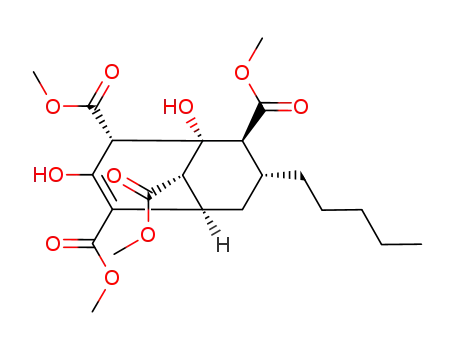 7-pentyl-2,4,8,9-tetramethoxycarbonylbicyclo<3.3.1>-3-nonene-1,3-diol