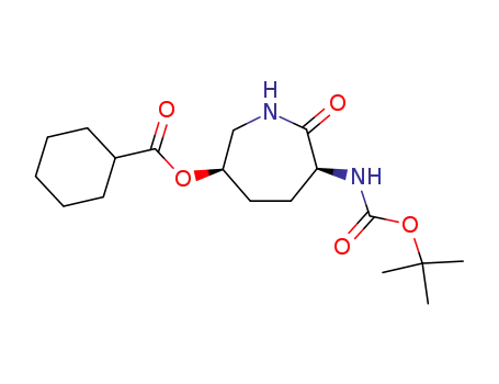 (3S,6R)-3-(tert-butoxycarbonyl)aminohexahydro-6-(cyclohexanecarbonyl)-oxy-2H-azepin-2-one