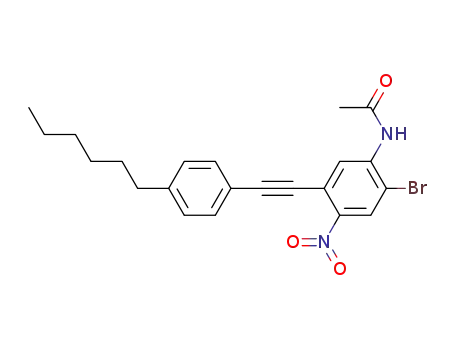 2-bromo-5-(4-n-hexylphenylethynyl)-4-nitro-N-acetylaniline