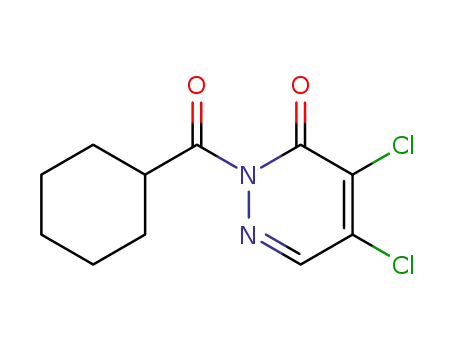 Molecular Structure of 450408-67-0 (3(2H)-Pyridazinone, 4,5-dichloro-2-(cyclohexylcarbonyl)-)