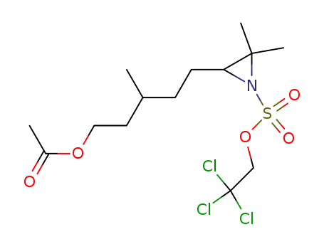 acetic acid 5-[3,3-dimethyl-1-(2,2,2-trichloro-ethoxysulfonyl)-aziridin-2-yl]-3-methyl-pentyl ester