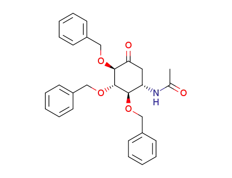 (2-L-1,3/2,4)-1-acetamido-5-oxo-2,3,4-tri-O-benzyl-2,3,4-cyclohexanetriol