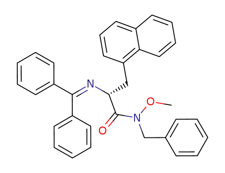 2-(benzhydrylidene-amino)-N-benzyl-N-methoxy-3-naphthalen-1-yl-propionamide