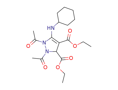 1,2-diacetyl-5-cyclohexylamino-2,3-dihydro-1H-pyrazole-3,4-dicarboxylic acid diethyl ester