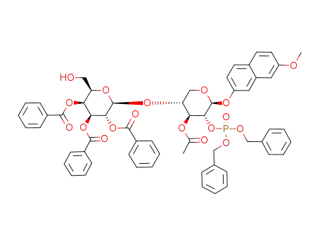 7-methoxy-2-naphthyl O-(2,3,4-tri-O-benzoyl-β-D-galactopyranosyl)-(1->4)-3-O-acetyl-2-O-dibenzyloxyphosphinyl-β-D-xylopyranoside