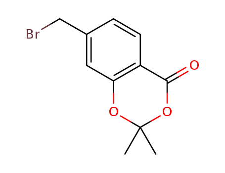 Molecular Structure of 691857-35-9 (4H-1,3-Benzodioxin-4-one, 7-(bromomethyl)-2,2-dimethyl-)