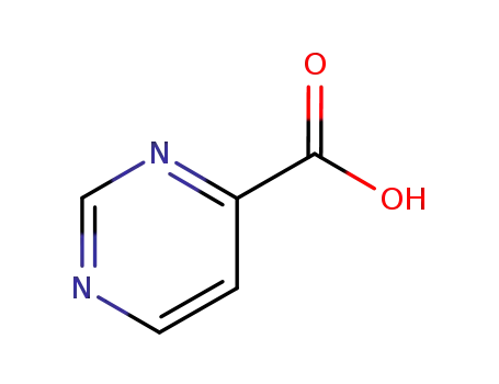 Molecular Structure of 31462-59-6 (4-Pyrimidinecarboxylic acid)