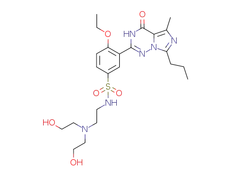 N-2-{N,N-bis(2-hydroxyethyl)amino}ethyl-4-ethoxy-3-(5-methyl-4-oxo-7-propyl-3,4-dihydroimidazo[5,1-f][1,2,4]triazin-2-yl)benzenesulfonamide