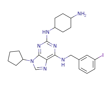 2-[trans-(4-aminocyclohexyl)amino]-6-(3-iodobenzylamino)-9-cyclopentylpurine