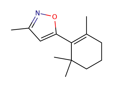 Molecular Structure of 39190-06-2 (3-Methyl-5-(2,6,6-trimethyl-1-cyclohexen-1-yl)isoxazole)