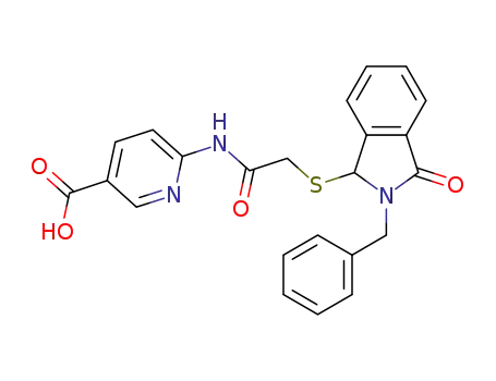 6-[2-(2-benzyl-3-oxo-2,3-dihydro-1H-isoindol-1-ylsulfanyl)-acetylamino]-nicotinic acid