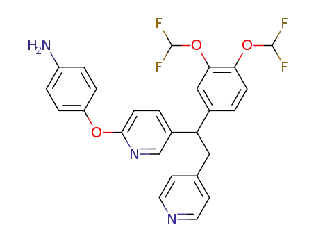 4-{2-[3,4-bis(difluoromethoxy)phenyl]-2-[6-(4-aminophenoxy)-pyridin-3-yl]ethyl}pyridine