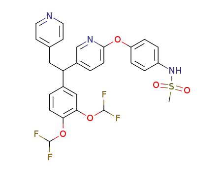 4-{2-[3,4-Bis(difluoromethoxy)phenyl]-2-{6-[4-(methylsulfonylamino)phenoxy]-pyridin-3-yl}ethyl}pyridine