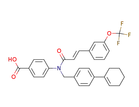 4-{(4-Cyclohex-1-enylbenzyl)-[3-(3-trifluoromethoxyphenyl)acryloyl]amino}benzoic acid