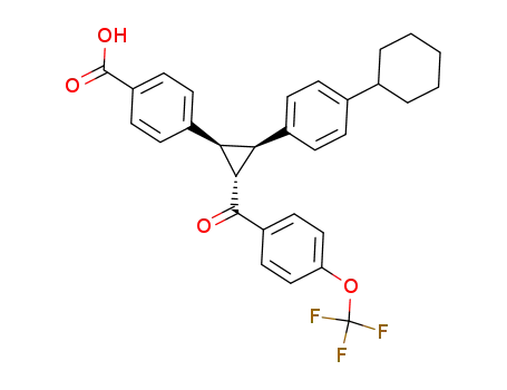 4-[2-(4-cyclohexylphenyl)-3-(4-trifluoromethoxybenzoyl)cyclopropyl]benzoic acid