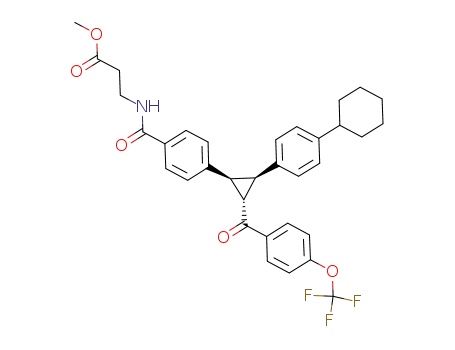 3-{4-[2-(4-cyclohexylphenyl)-3-(4-trifluoromethoxybenzoyl)cyclopropyl]benzoylamino}propionic acid methyl ester