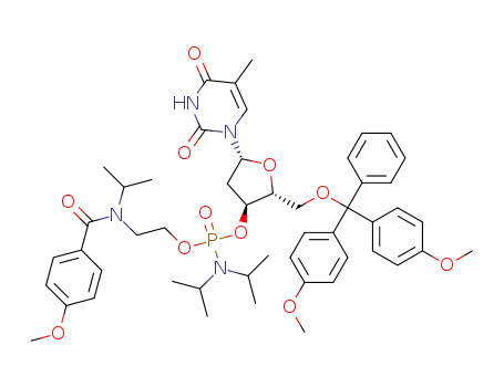 5'-O-(4,4'-Dimethoxytrityl)-3'-O-(N,N-diisopropylamino)-[2-[N-isopropyl-N-(4-methoxybenzoyl)amino]ethoxy]phosphinylthymidine
