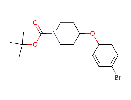 Molecular Structure of 308386-38-1 (tert-Butyl 4-(4-bromophenoxy)piperidine-1-carboxylate)