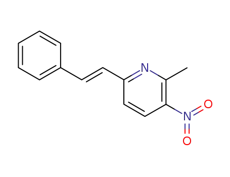 Molecular Structure of 142078-31-7 (Pyridine, 2-methyl-3-nitro-6-(2-phenylethenyl)-)